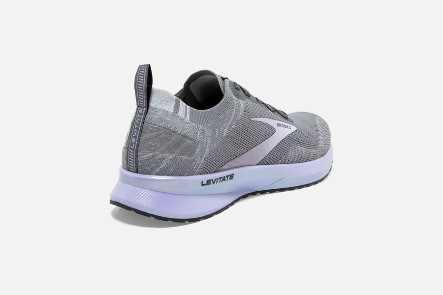 Levitate 4 Road Brooks Running Shoes NZ Womens - Grey/Purple - COJFLE-036